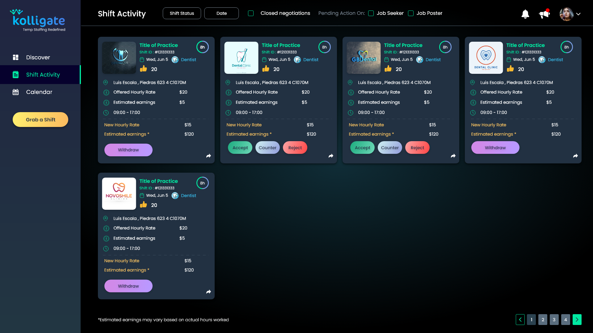 Job Seeker's profile