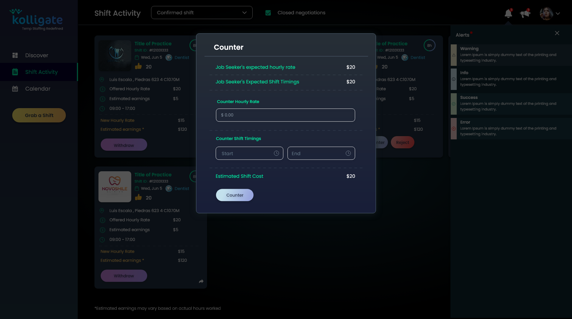 Job Seeker's profile